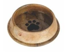 AdvancePet Rnd NSkidWoodBowlSm